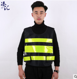 网格反光背心定制印字 交通路政骑行马夹 工地安全施工马甲图3