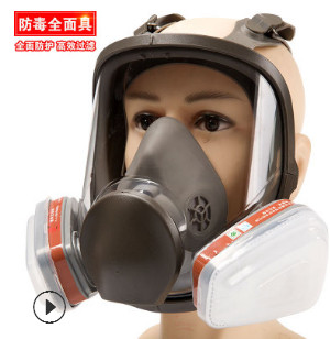 防毒全面具 6800喷漆化工气体农药消防 全脸防尘面罩 防毒面具