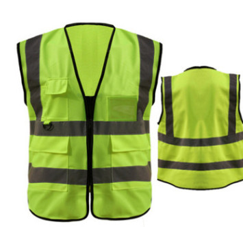 反光背心工地施工人安全警示衣服建筑交通荧光多口袋马甲夹可印字