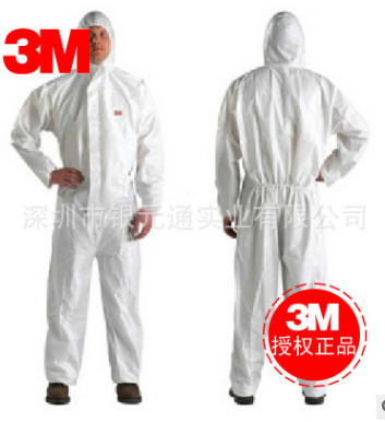 3M 4510连体防尘服 喷漆化工清洁工作服 防粉尘隔离服喷漆实清洁图2