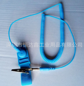 防静电手腕带3米有线静电环 蓝色PU线手环 除静电可调节手腕带图3