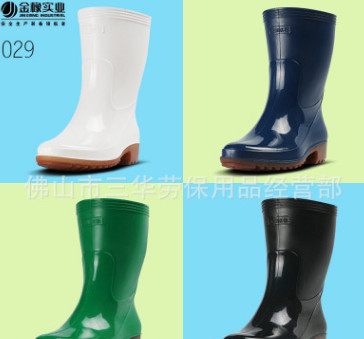 广州金橡实业 绿色女款006高筒耐酸碱防滑雨鞋水鞋 代理批发图3