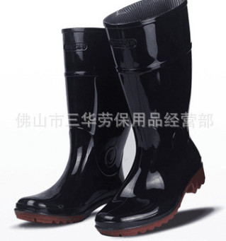 广州金橡 黑色男款010（503）高筒耐酸碱防滑雨鞋水鞋代理批发图3