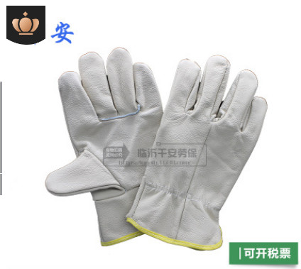 司机手套头层牛皮柔软耐磨焊工手套全皮短电焊手套临沂劳保批发图3