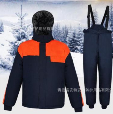 厂家直销冬季防寒保暖服分体冷库棉服防水劳保棉服套装带帽冷库图2