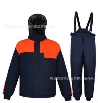 厂家直销冬季防寒保暖服分体冷库棉服防水劳保棉服套装带帽冷库图3