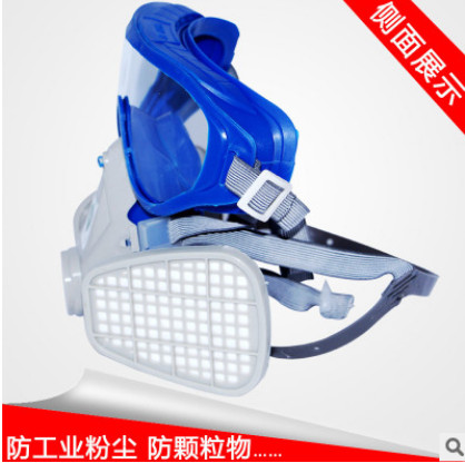 正品双箭龙连体防尘面具防风式防尘全面罩劳保防尘口罩带护目镜图3