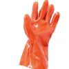 东亚828止滑手套棉毛耐酸碱耐油PVC手套工业水产防水防护劳保手套