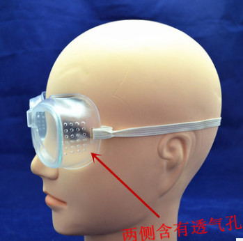 软边日式小风镜大风镜 安全防护镜 柔软防尘镜 劳保用品批发平光图3