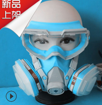 一护001防毒面具002防尘面具防风式防毒硅胶面具高效防毒防尘