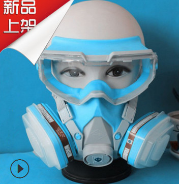 一护001防毒面具002防尘面具防风式防毒硅胶面具高效防毒防尘图1