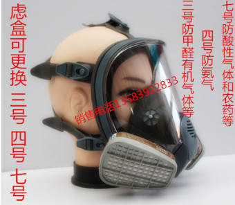防毒全面具大视野面罩6800同款防尘打农药防毒面具配滤盒防护面具图3