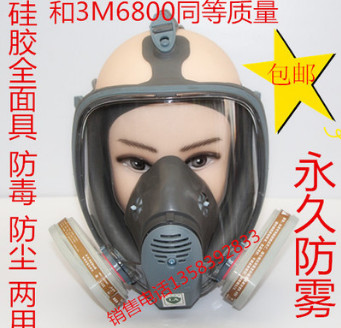 防毒全面具大视野面罩6800同款防尘打农药防毒面具配滤盒防护面具