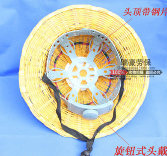 大沿竹编安全帽劳保透气降温凉爽环保竹制藤帽摩托车工地安全头盔图3