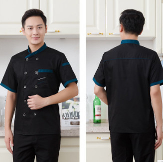 亦乐儿夏季厨师工作服短袖 酒店厨师长饭店服务员糕点师快餐店工图2