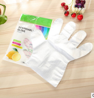 一次性手套厂家直销 美容餐饮 食品卫生透明薄膜手套一次性PE手套图2