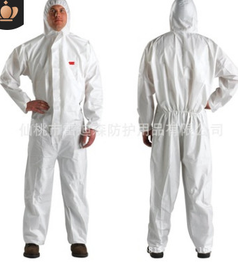 无纺布防护服一次性透气膜喷漆服连体工作服参观服防尘常年有现货图2