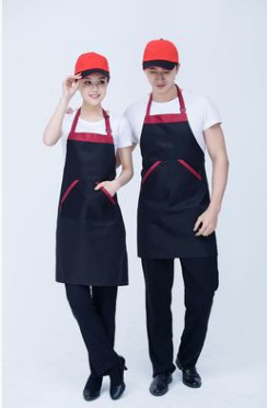 厂家直销男女厨师酒店家用可调节大小围裙 韩版风格时尚围裙服装