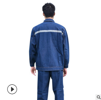 跨境专供新款春秋长袖服厂家直销劳保现货工装定做工衣工作服套装图3