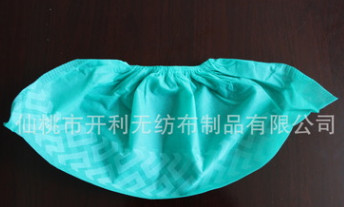 一次性无纺布鞋套 35g蓝色绿色 印花防滑 宾馆 工厂 无尘室图3