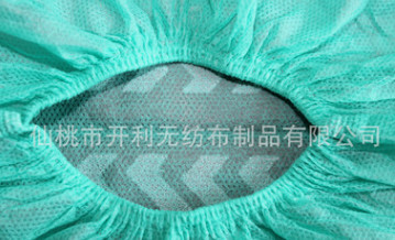 一次性无纺布鞋套 35g蓝色绿色 印花防滑 宾馆 工厂 无尘室图2