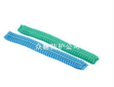 一次性无纺布 条形帽 蘑菇帽 防尘发厨师网帽 白蓝绿色 安全卫生图3