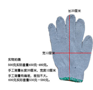 劳保手套劳动工作加厚棉纱手套耐磨棉线手套防护厂家批发直销图3