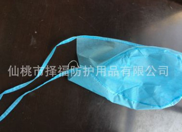 厂家直销一次性无纺布医生帽 加厚系带医生帽 手术帽 橡筋医生帽图2