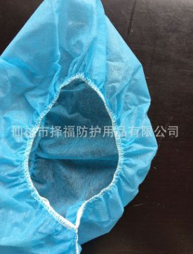 厂家直供无尘车间用一次性无纺布全筋鞋套人工鞋套防尘防滑家用图3