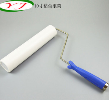 10寸高粘滚筒 10寸PE粘尘滚筒 10寸可撕式无尘车间专用粘尘滚筒图3