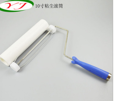 10寸高粘滚筒 10寸PE粘尘滚筒 10寸可撕式无尘车间专用粘尘滚筒图2