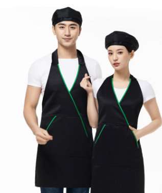 批发供应美容院服务员围裙挂脖调节韩版咖啡厅工作服美术画画围裙图2