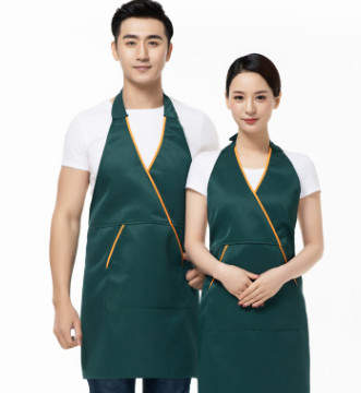 批发供应美容院服务员围裙挂脖调节韩版咖啡厅工作服美术画画围裙图3