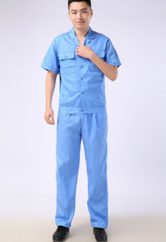 夏天短袖工作服套装男 厂服劳保服汽修 夏季工程服夏装工服上衣图3