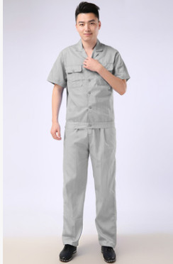 夏天短袖工作服套装男 厂服劳保服汽修 夏季工程服夏装工服上衣图2