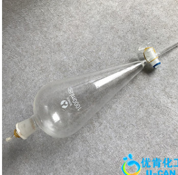 聚四氟梨形分液漏斗玻璃塞梨型分液漏斗 125/250/500/1000/2000ml