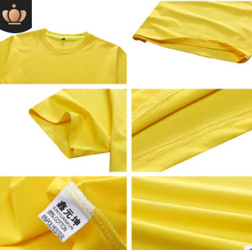 夏季班服定制纯棉翻领广告衫印字logo圆领纯色短袖T恤工作服批发图2