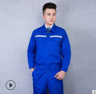 秋季长袖反光条秋冬工作服套装男劳保服汽修建筑环卫工人耐磨工装图3