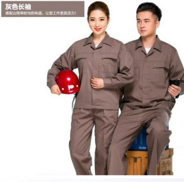 厂家直销夏季长袖短袖工作服套装男女半袖汽修劳保工作服logo印字图2