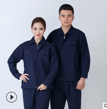 纯棉工作服套装男汽修工厂车间工装电工电焊劳保服秋冬长袖工作服图3