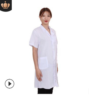 定制白大褂长袖医生服男女夏护士服短袖韩版修身美容院工作实验服图2