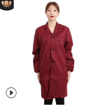 男女长款蓝大褂工作服长袖蓝色搬运服库管工作服防尘服 劳保图2