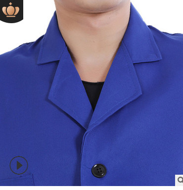 男女长款蓝大褂工作服长袖蓝色搬运服库管工作服防尘服 劳保图3