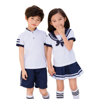 幼儿园园服夏英伦中小学生校服班服套装六一演出男女童海军风水手图2