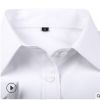 男式衬衫白色商务男士短袖白色衬衫休闲男衬衣工作服刺绣logo