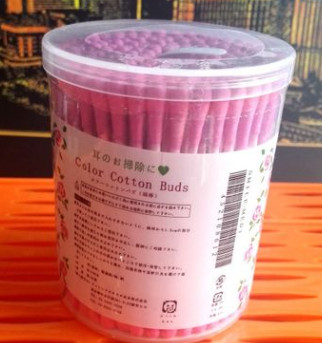 粉色棉签棉棒纯棉/卸妆棉签/棉花棒 化妆纸轴150支图3