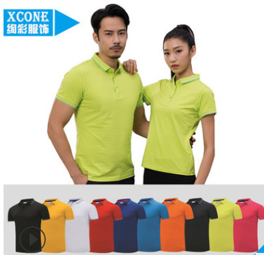 2758欧根棉polo衫批发短袖翻领工作服t恤团体服定制来图加印绣log图2