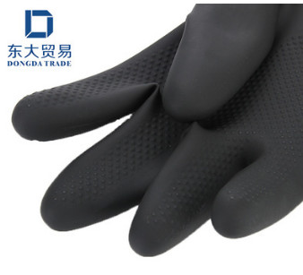 批发耐酸碱手套得鸟牌双色短袖工业乳胶作业手套农林牧渔业定做图2