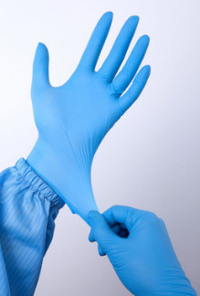 一次性丁晴手套兰色无粉食品disposable nitrile gloves【袋装】图3
