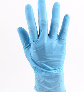 正品AMMEX爱马斯蓝色一次性丁腈无粉橡胶实验室加厚劳保通用手套